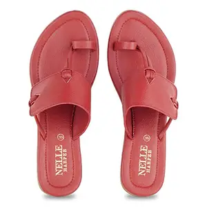 Nelle Harper Women's Maroon Sandal-5 Kids UK (NHKDY001)