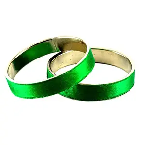 MAYA FASHION Green Plain Brass Bangle Elegant Extra Large Size Bangle | Perfect Fit for Plus Size banglesTrendy and Comfortable Fit for woman and girls | (Sku-ban1234)