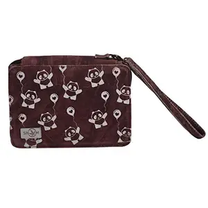 Shom Panda Printed Wallet/Clutch/Purse for Women and Girls with Card Holder Space & Mobile Pocket Space