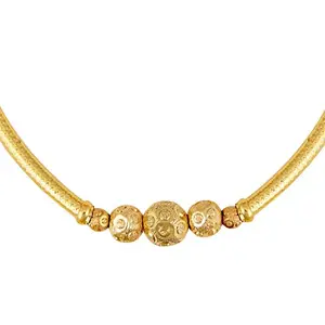Shining Jewel - By Shivansh 24K Gold Plated & Brass Traditional Thushi Pipe Necklace for Women (Gold)