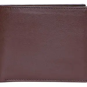 CLOUDWOOD Brown Movable Card Bi-Fold Leather Wallet for Men 2 ATM Card Slots -WL14