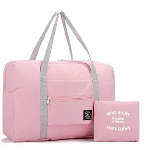 Travel Foldable Nylon Duffle Tote Bag Portable Waterproof Handbag Folding Sport Weekend Shopping Luggage Bag Gym Sports Bag for Women Girl (Multicolor)