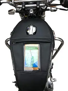 Sahara Seats Compatible with Interceptor 650 Single Zip Mobile Tank Cover (Black)