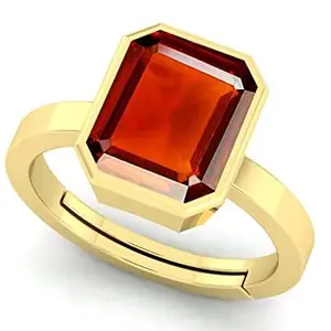 DAURAYA GEMS 9.25 Ratti 8.44 Carat A+ Quality Natural Burma Ruby Manik Unheated Untreatet Gemstone Gold Ring for Women's and Men's(GGTL Lab Certified)