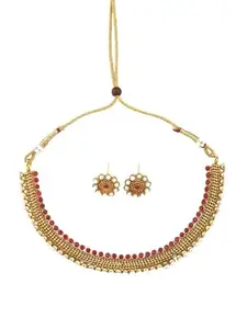 Vita Bella Earring & Necklace Set Gold-plated (RU-872)