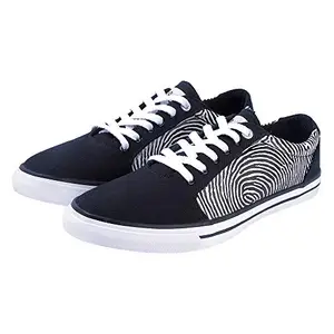 eeken Black Canvas Lightweight Casual Shoes for Men (by Paragon,Size-8)