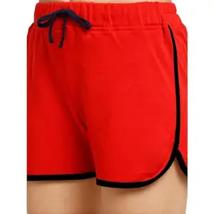 Women's Comfort-Fit Active Dolphin Shorts(Dolphin-Shorts_RED_004_XL)