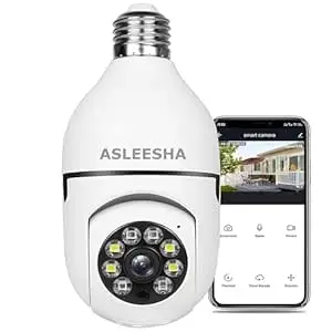 Dr Vision Light IP WiFi Camera, Fish Eye 360 Degree Panoramic Mini Lamp IR CCTV 1440p Home Security Light Wireless Camera