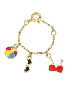 Carlton London 18Kt Gold Plated with Enamelled Watch Charms