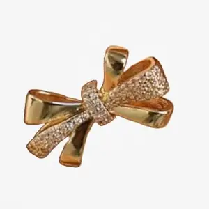 DK -Studded Adjustable Bow Ring