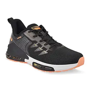 Campus Men's Host BLK/ORG Running Shoes - 6UK/India 22G-880A