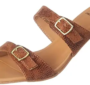 Carlton London Women's TAN Heel Sandal-7 Kids UK (CLL-7395-A)