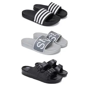 Men's Sandals | Lightweight Wear| Stylish & Easy to Wear For Men's PCV-San-(3-COMBO)-3024-1589-3115-7
