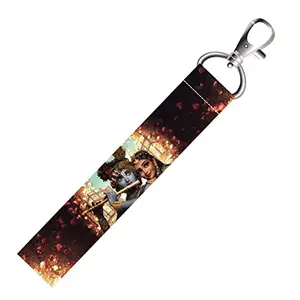 ISEE 360® Radha Krishna God Lanyard Tag with Swivel Lobster for Gift Luggage Bags Backpack Laptop Bags L X H 5 X 0.8 INCH