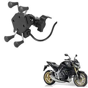 Auto Pearl -Waterproof Motorcycle Bikes Bicycle Handlebar Mount Holder Case(Upto 5.5 inches) for Cell Phone - CB 1000R