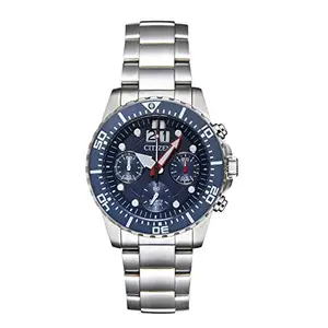 Citizen Stainless Steel Analog Blue Dial Men Watch-Ai7001-81L, Silver Band