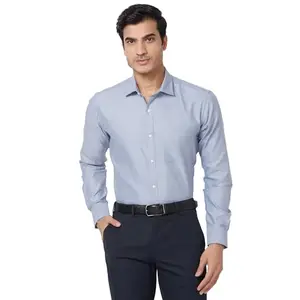 Park Avenue Men's Slim Fit Shirt (PMSX17860-B5_Medium Blue