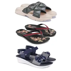 Women's Comfortable Sandal,Casual Lightweight Sandal for Everyday Wear | BTS-(3-COMBO)-1891-O18-1972-8-EURO-39