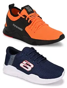 WORLD WEAR FOOTWEAR Multicolor (9170-9324) Men's Casual Sports Running Shoes 6 UK (Set of 2 Pair)