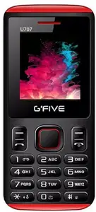 G'Five U707 Dual Sim (Black Red) price in India.