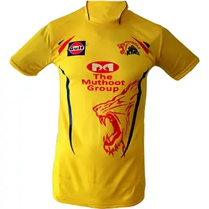 DHESAN Chennai Super Kings Jersey 2019 (XL) Yellow