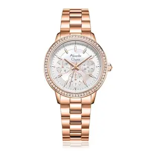 Alexandre Christie AC 2A53 BFB Ladies Multifunction Watch - Silver Rose Gold