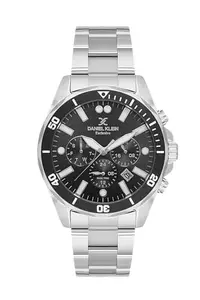 DANIEL KLEIN Men’s Gun Black Dial Stainless Steel Watch DK.1.14067-1