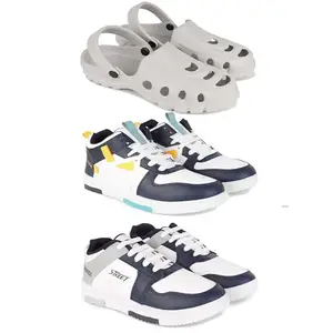 DRACKFOOT Men's Sports Shoes | Lightweight Stylish & Easy to Wear for Men'sGRT-SPO-(3-Combo)-3135-1074-1075-6 Multicolor