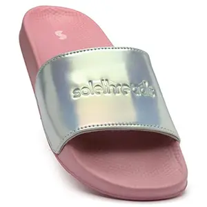 SOLETHREADS SHEEN Flip-Flops For Women | Fashionable | Stylish | Comfortable | Super soft | Super Lightweight | Anti-Slip Sole | Casual Wear Slippers for Women | PINK | 7UK