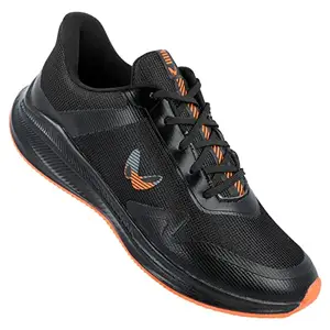 Walkaroo Gents Black Orange Sports Shoe (WS9063) 8 UK