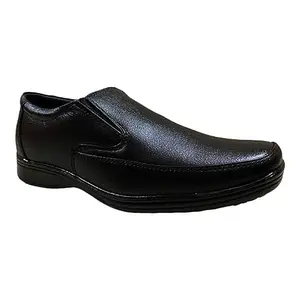 Sabharwal Classic Formal Leather Shoes for Men | Premium Business Dress Shoes | Handcrafted Elegance (Numeric_7) Black