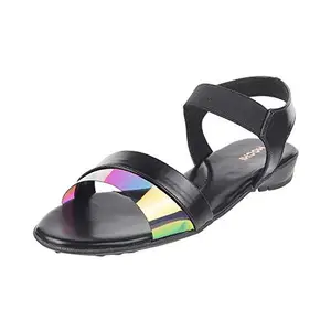 Mochi Women Black Synthetic Sandals 3-UK (33-1412-11-36)