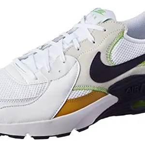 Nike Men's Running Air Max Excee-White/Obsidian-Wheat Gold-Action Green-Cd4165-119-7Uk