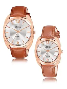Silver Stylish Dial Analog Watch for Lovely Couple LR78-LR325