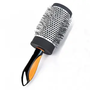 BlackBoss Large Hot Curl Hair Brush For Blow Drying, Styling, Curling, Straighten High-resistance Ceramic Brush For All Type Hairs Women & Men (Orange)