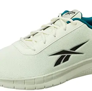 REEBOK Men Synthetic/Textile Stride Runner M Running Shoes Classic White/Seaport Teal/Black UK-8