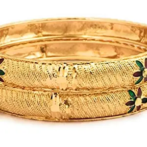 Sasitrends One Gram Micro Gold Plated Bangles For Women and Girls