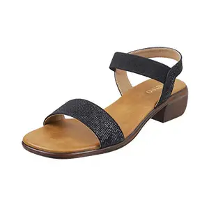 Metro Womens Synthetic Black Sandals (Size (7 UK (40 EU))