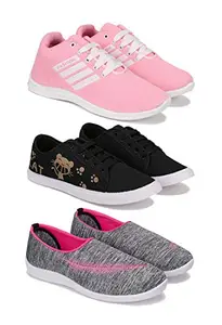 Zenwear Sports (Walking & Gym Shoes) Running, Loafers, Sneakers Shoes for Women Combo(Zen)-1704-1629-1543 Multicolor (Pack of 3)