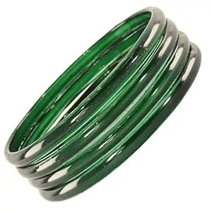 STYOLLO Viral Plain Transparent Glass Kada Set For Women & Girls | Kanch Kada For Girls | Daily Ethnic Traditional Jewelry | Glossy Classic Fashion Kangan For Wedding, Festive & Parties - Set Of 4