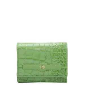 Da Milano Leather Trifold Mini Women Wallet - Green (10229A)