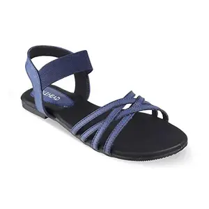 SOLE HEAD Blue Flat Women Sandal