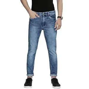 The Indian Garage Co Men Slim Fit Solid Mid-Rise Stretchable Jeans