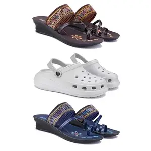 Women's Comfortable Sandal,Casual Lightweight Sandal for Everyday Wear | (Combo-3)-1951-OO5-1953-5-EURO-36