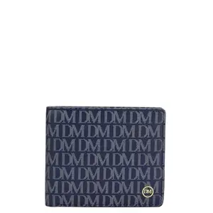Da Milano Bifold Leather Men Wallet - Blue (10143H)