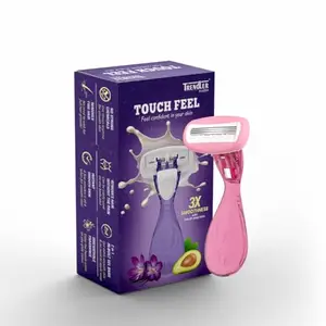 Trendler Touch Feel Women's Razor with 3X Smoothness, Pink