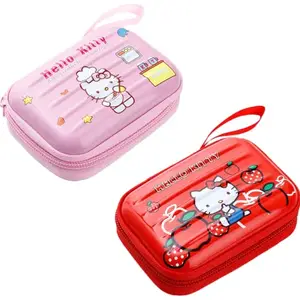 ANESHA Coin Purse Cute Mini Key Pouch Small Wallet for Women Girls (TIN_Hello Kitty Pack of 2)