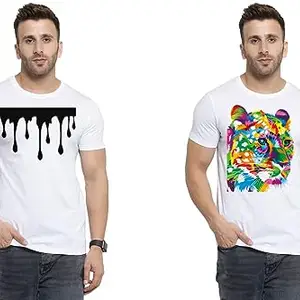 SST - Where Fashion Begins | DP-483 | Polyester Graphic Print T-Shirt | for Men & Boy | Pack of 2