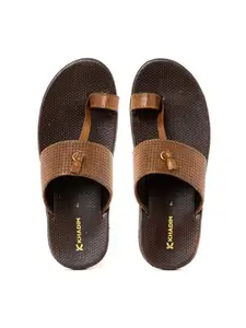 Khadim's Brown Kolhapuri Slip On Sandal for Men (3351033)