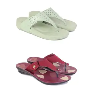 Women?s Flat Sandals,Stylish Heeled Sandals for Women B_(Combo 2)-1983-1974-5-EURO-36